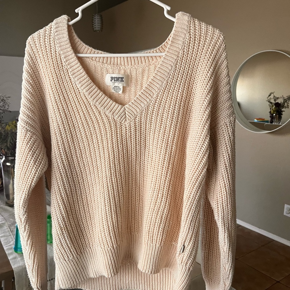 PINK Victoria's Secret V-NECK CHUNKY KNIT SWEATER by PINK Victoria's Secret